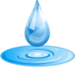 water drops real android application logo